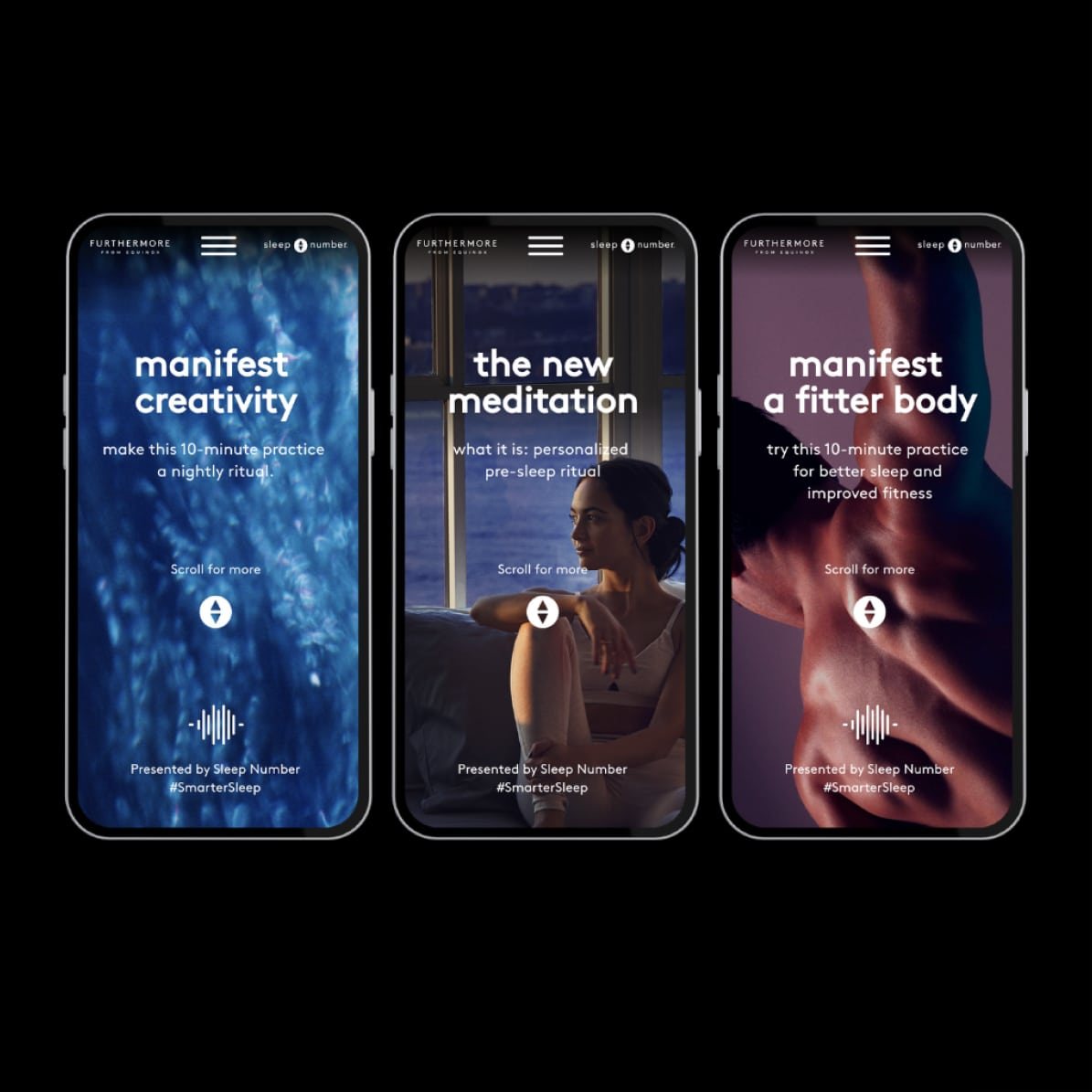 Sleep Number partnership stories on phones